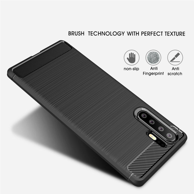 Brushed Texture Carbon Fiber Shockproof TPU Case for Huawei P30 Pro (Black) - Mobile Accessories by buy2fix | Online Shopping UK | buy2fix