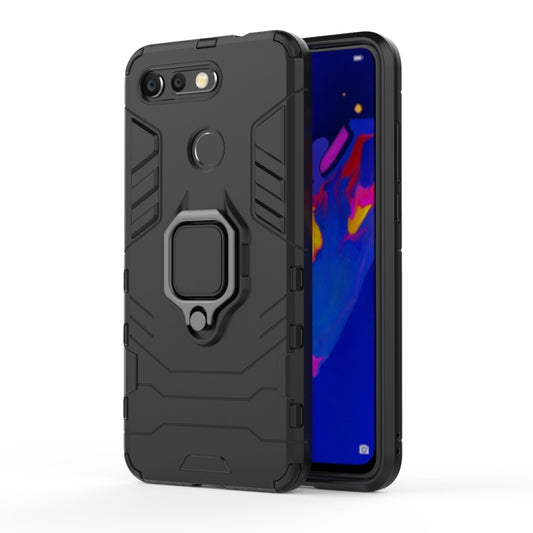 PC + TPU Shockproof Protective Case for Huawei Honor View 20, with Magnetic Ring Holder(Black) by buy2fix
