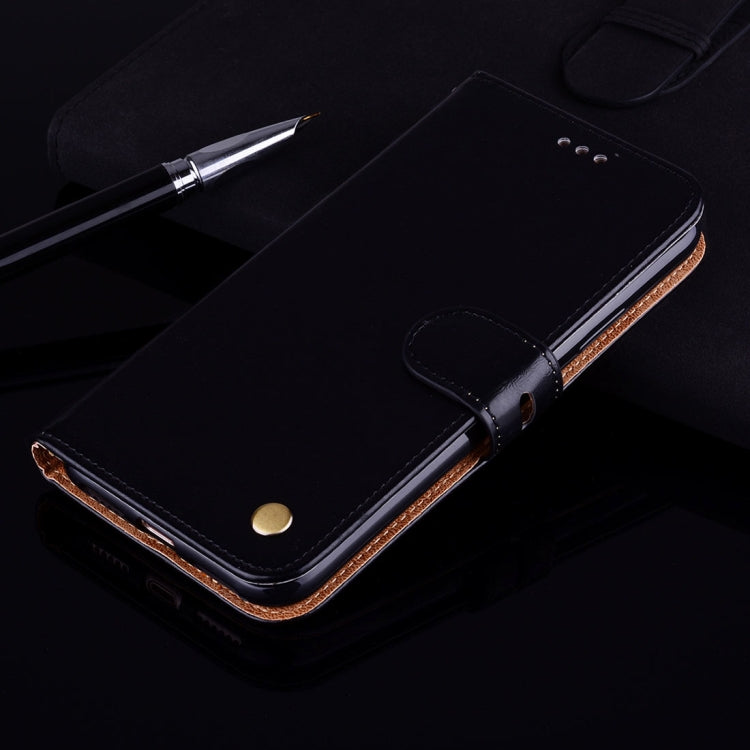 Business Style Oil Wax Texture Horizontal Flip Leather Case for Huawei Honor 7A (with fingerprint hole), with Holder & Card Slots & Wallet(Black) - Honor Cases by buy2fix | Online Shopping UK | buy2fix