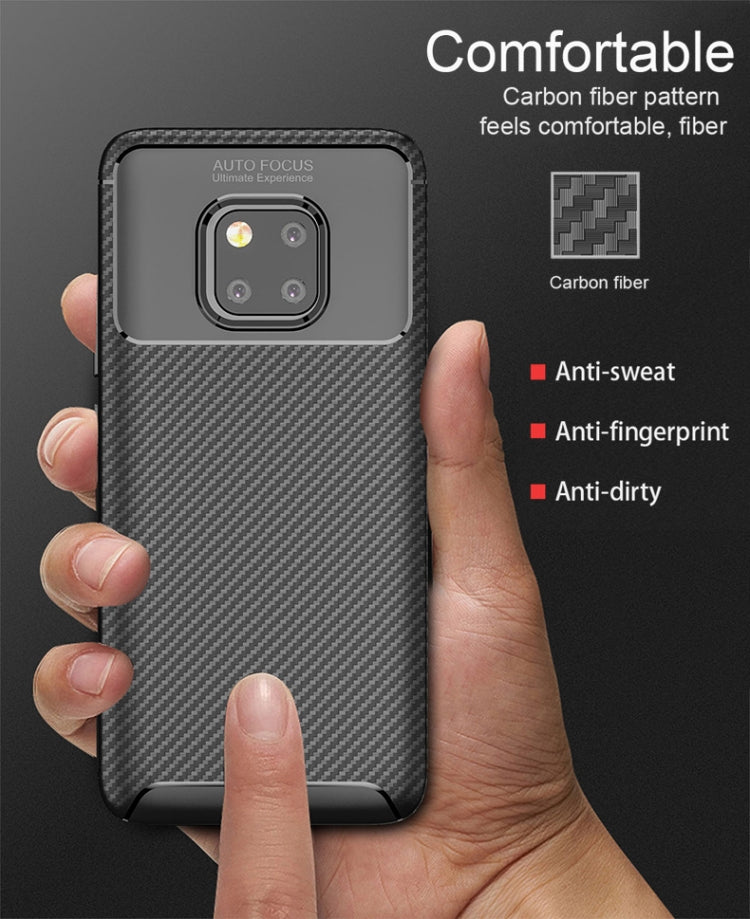 Beetle Shape Carbon Fiber Texture Shockproof TPU Case for Huawei Mate 20 Pro(Black) - Mobile Accessories by buy2fix | Online Shopping UK | buy2fix