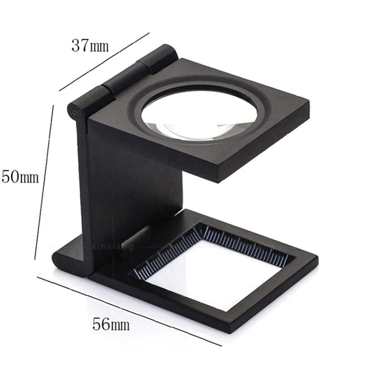 Mini Desk Style 10x Magnification Loupe Metal Antique Magnifier (Black) by buy2fix