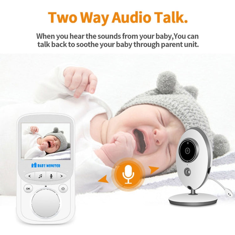 VB605 2.4 inch LCD 2.4GHz Wireless Surveillance Camera Baby Monitor, Support Two Way Talk Back, Night Vision(White) - Security by buy2fix | Online Shopping UK | buy2fix