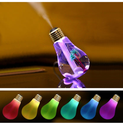 400ML Colorful Light Portable Bulb Shape Aromatherapy Air Purifier Humidifier for Home / Office / Car(Gold) - Home & Garden by buy2fix | Online Shopping UK | buy2fix