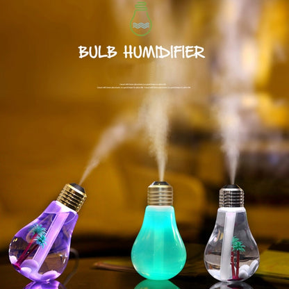 400ML Colorful Light Portable Bulb Shape Aromatherapy Air Purifier Humidifier for Home / Office / Car(Gold) - Home & Garden by buy2fix | Online Shopping UK | buy2fix