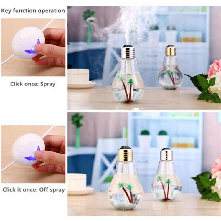 400ML Colorful Light Portable Bulb Shape Aromatherapy Air Purifier Humidifier for Home / Office / Car(Gold) - Home & Garden by buy2fix | Online Shopping UK | buy2fix