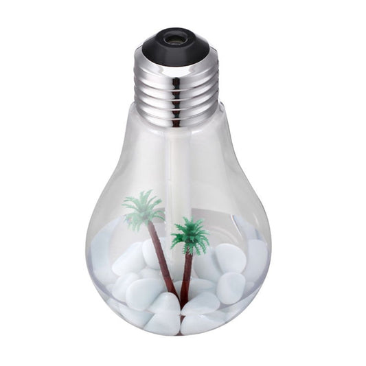 400ML Colorful Light Portable Bulb Shape Aromatherapy Air Purifier Humidifier for Home / Office / Car(Silver) by buy2fix