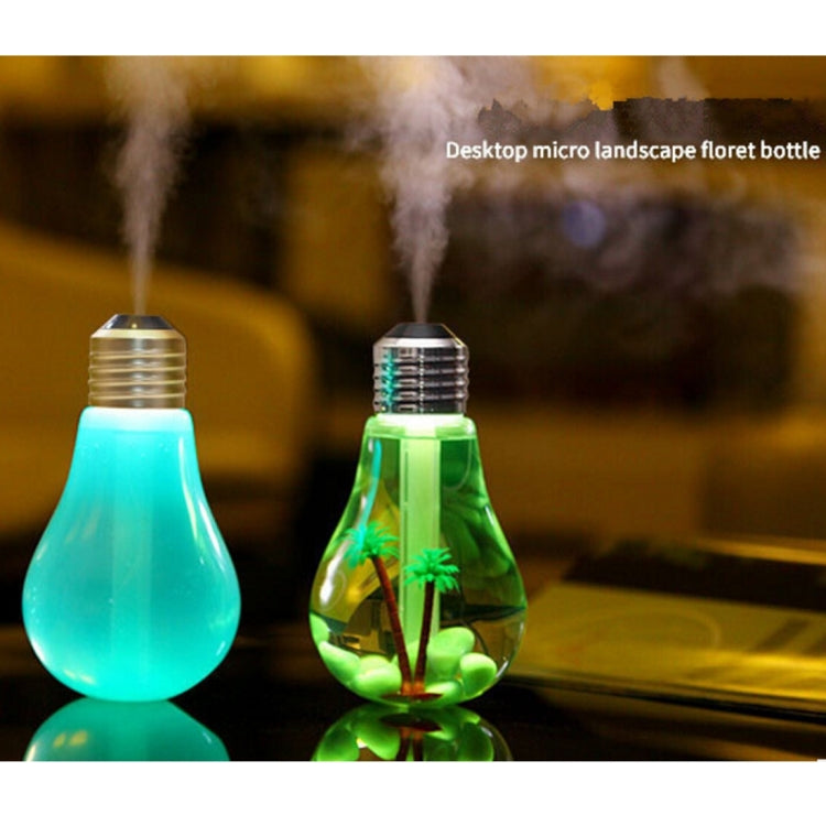 400ML Colorful Light Portable Bulb Shape Aromatherapy Air Purifier Humidifier for Home / Office / Car(Silver) - Home & Garden by buy2fix | Online Shopping UK | buy2fix