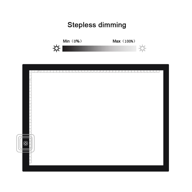 A3 Size 8W 5V LED Ultra-thin Stepless Dimming for Acrylic Copy Boards for Anime Sketch Drawing Sketchpad, with USB Cable - Consumer Electronics by buy2fix | Online Shopping UK | buy2fix