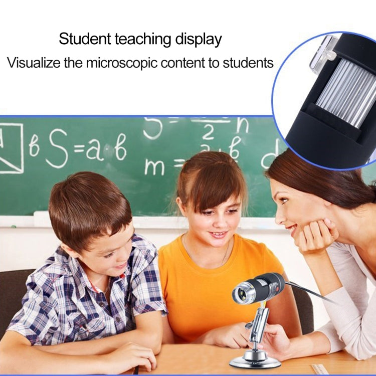 USB Magnifier HD 0.3MP Image Sensor 2560x1920P USB Digital Microscope with 8 LED & Professional Stand - Consumer Electronics by buy2fix | Online Shopping UK | buy2fix