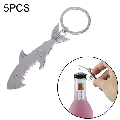 5 PCS Multi-function Shark Bottle Opener Key Chain Car Key Pendant, Size: 13.5x3cm by buy2fix
