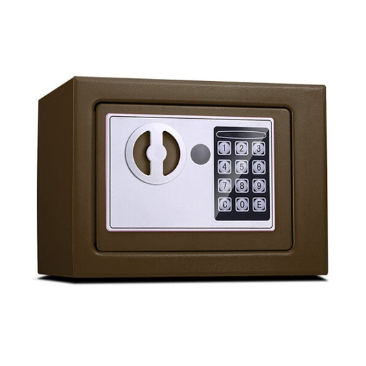 17E Home Mini Electronic Security Lock Box Wall Cabinet Safety Box without Coin-operated Function(Bronze) by buy2fix