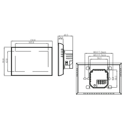 BHT-8000-GA Control Water Heating Energy-saving and Environmentally-friendly Smart Home Negative Display LCD Screen Round Room Thermostat without WiFi(White) - Consumer Electronics by buy2fix | Online Shopping UK | buy2fix