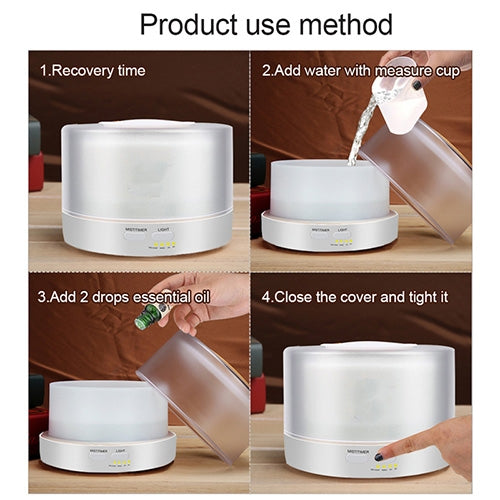 T700 Remote Control Clear White Air Humidifier Automatic Alcohol Sprayer Essential Oil Diffuser Ultrasonic Mist Maker Ultrasonic Aroma Diffuser Atomizer Color LED, Capacity: 700ml, DC 24V, US Plug - Home & Garden by buy2fix | Online Shopping UK | buy2fix