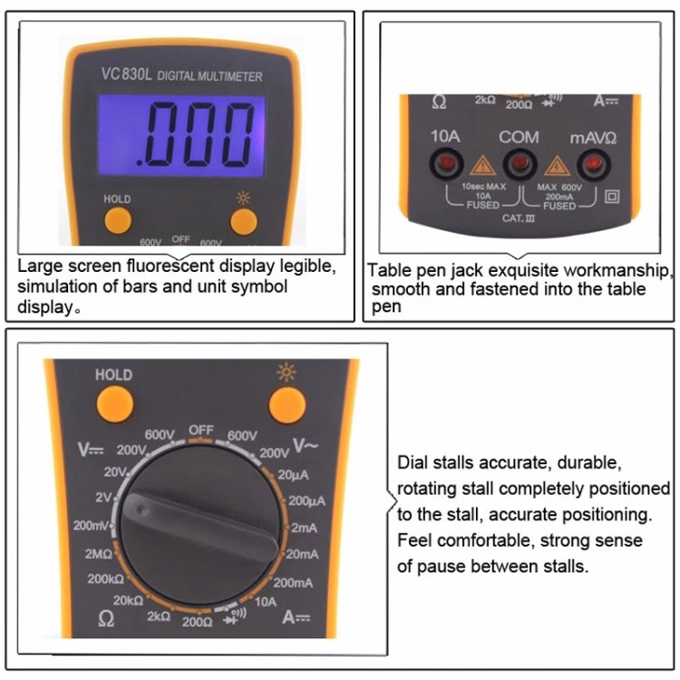 BEST-VC830L Professional Repair Tool Pocket Digital  Multimeter - Consumer Electronics by BEST | Online Shopping UK | buy2fix