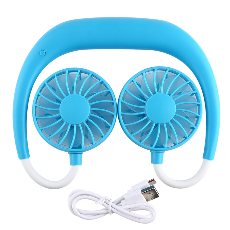 Multi-function Portable Adjustable Wearable Sport Fan(Blue) - Consumer Electronics by buy2fix | Online Shopping UK | buy2fix