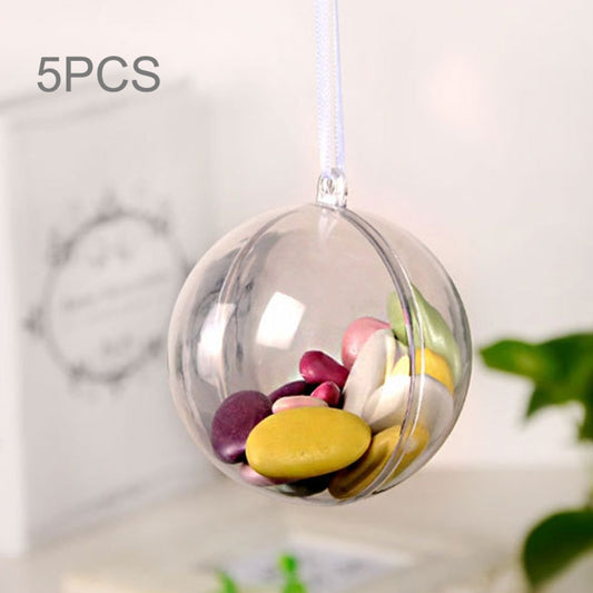 5 PCS Transparent Christmas Ball Hollow Plastic Sphere Ball Shaped Eternal Flower Ball Wedding Gifts Gift Box, Size: 4 x 4cm - Home & Garden by buy2fix | Online Shopping UK | buy2fix