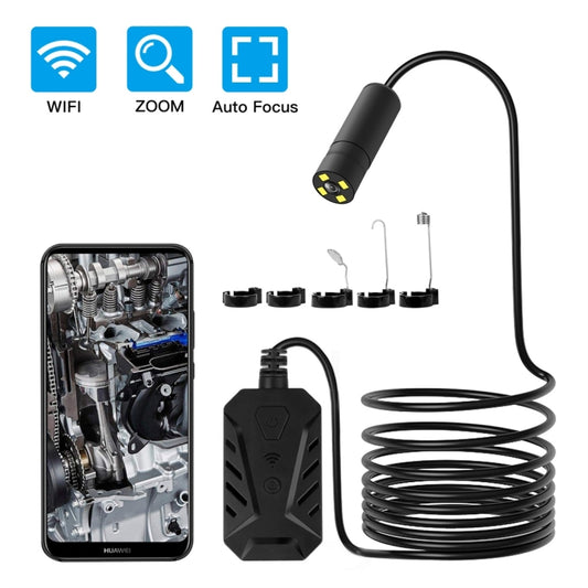 F230 IP68 Waterproof Autofocus WIFI Endoscope Inspection Camera, Length: 5m, Lens Diameter: 14mm by buy2fix