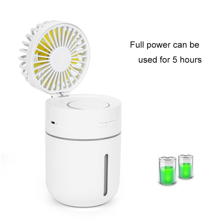 T9 Portable Adjustable USB Charging Desktop Humidifying Fan with 3 Speed Control (White) - Consumer Electronics by buy2fix | Online Shopping UK | buy2fix