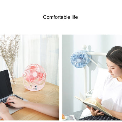 F12 Portable Rotatable USB Charging Stripe Desktop Fan with 3 Speed Control (White) - Consumer Electronics by buy2fix | Online Shopping UK | buy2fix