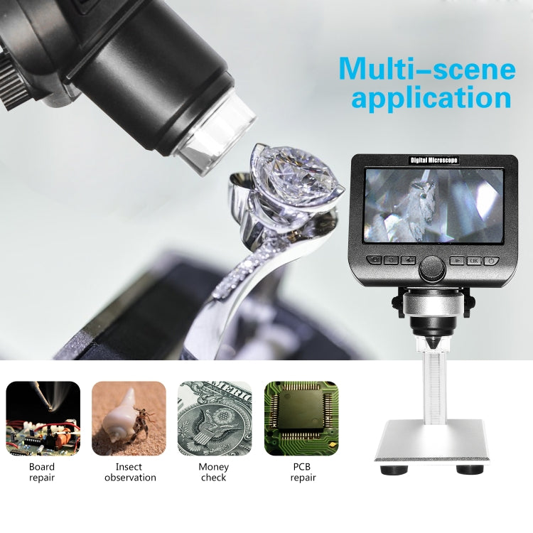 inskam317 1080P 4.3 inch LCD Screen WiFi HD Digital Microscope, Metal Bracket - Consumer Electronics by buy2fix | Online Shopping UK | buy2fix