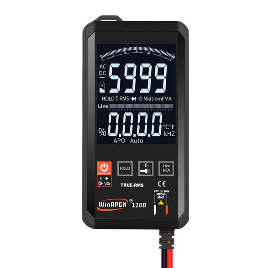 HY128B Reverse Display Screen Ultra-thin Touch Smart Digital Multimeter Fully Automatic High Precision True Effective Value Multimeter by buy2fix