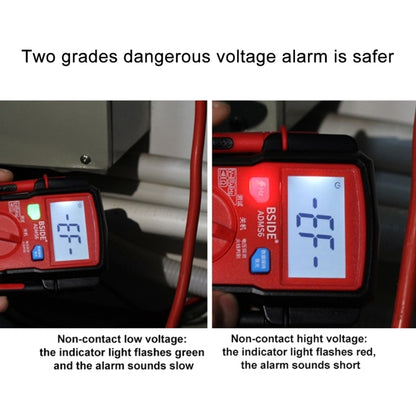 BSIDE ADMS6 High-precision Fully Automatic Small Digital Intelligent Multimeter with HD Digital Display & Shockproof Cover, Support Function Range Switch & Double-sided Pen Holder (Red) - Consumer Electronics by buy2fix | Online Shopping UK | buy2fix