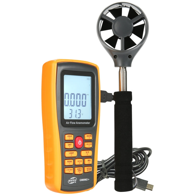 BENETECH GM8902+ LCD Display Digital Digital Anemometer Air Flow Wind Speed Scale Meter - Consumer Electronics by BENETECH | Online Shopping UK | buy2fix