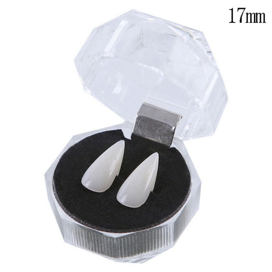 1 Pair 17mm Halloween Party Dentures Props Vampire Zombie Devil Fangs Teeth by buy2fix