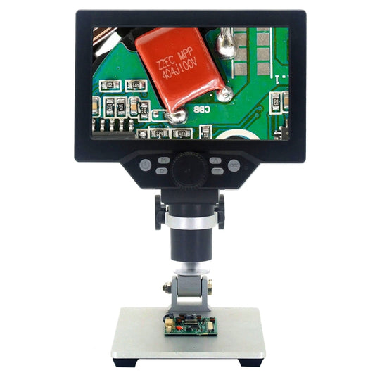 G1200 7 inch LCD Screen 1200X Portable Electronic Digital Desktop Stand Microscope, US Plug by buy2fix