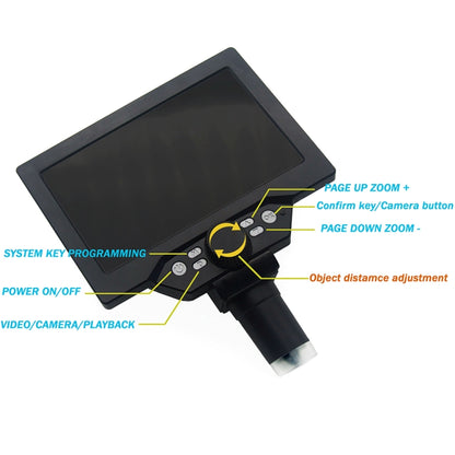 G1200 7 inch LCD Screen 1200X Portable Electronic Digital Desktop Stand Microscope, US Plug - Consumer Electronics by buy2fix | Online Shopping UK | buy2fix