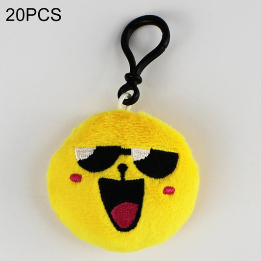 20 PCS Creative Plush Doll Mobile Pendants Gift Cartoon Cute Facial Expression Decorations Keychains with Hook - Key Rings by buy2fix | Online Shopping UK | buy2fix