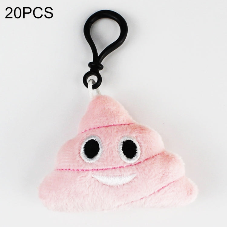 20 PCS Creative Plush Doll Mobile Pendants Gift Cartoon Cute Facial Expression Decorations Keychains with Hook - Key Rings by buy2fix | Online Shopping UK | buy2fix