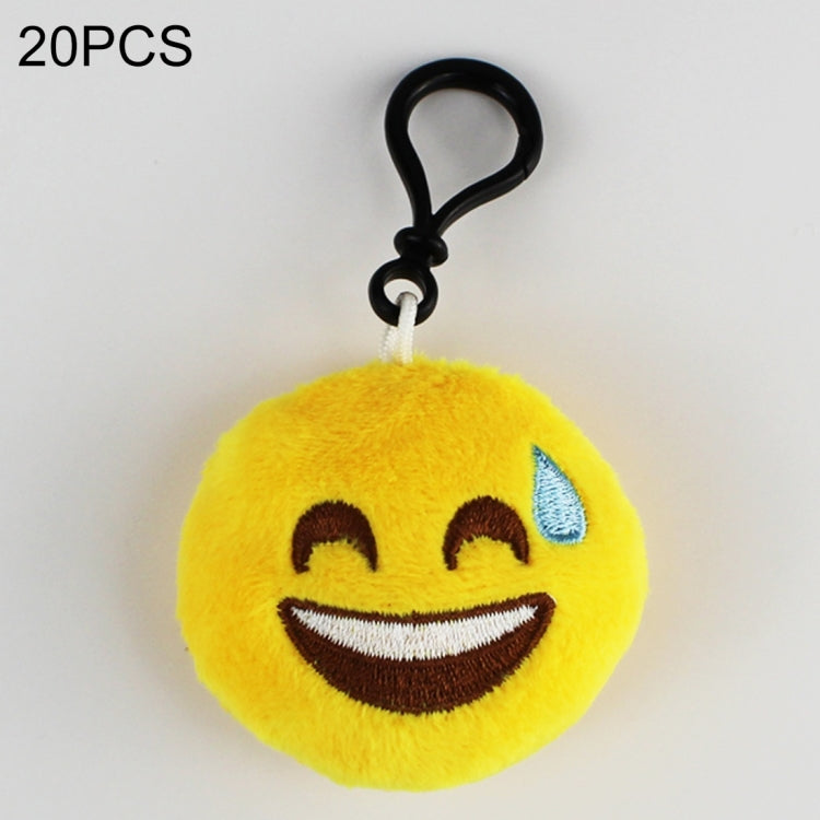 20 PCS Creative Plush Doll Mobile Pendants Gift Cartoon Cute Facial Expression Decorations Keychains with Hook - Key Rings by buy2fix | Online Shopping UK | buy2fix