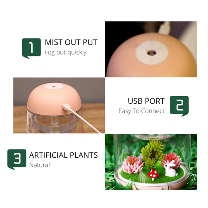 Imycoo WT602 2W Portable Mini Micro Landscape Design USB Charge Aromatherapy Air Humidifier with LED Colorful Light, Water Tank Capacity: 180ml, DC 5V(Pink) - Home & Garden by buy2fix | Online Shopping UK | buy2fix