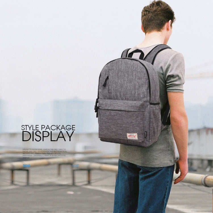 Universal Multi-Function Canvas Laptop Computer Shoulders Bag Leisurely Backpack Students Bag, Big Size: 42x29x13cm, For 15.6 inch and Below Macbook, Samsung, Lenovo, Sony, DELL Alienware, CHUWI, ASUS, HP(Grey) - Backpack by buy2fix | Online Shopping UK | buy2fix