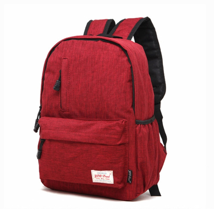 Universal Multi-Function Canvas Laptop Computer Shoulders Bag Leisurely Backpack Students Bag, Big Size: 42x29x13cm, For 15.6 inch and Below Macbook, Samsung, Lenovo, Sony, DELL Alienware, CHUWI, ASUS, HP(Red) - Backpack by buy2fix | Online Shopping UK | buy2fix