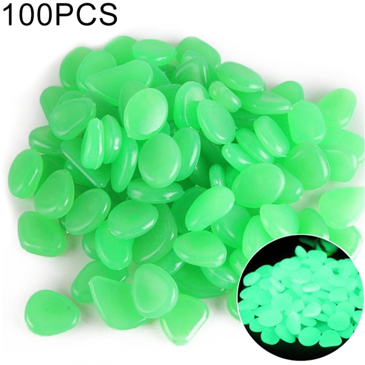 100 PCS Glow in The Dark Garden Pebbles for Walkways & Decoration and Plants Luminous Stones(Emerald) - Home & Garden by buy2fix | Online Shopping UK | buy2fix