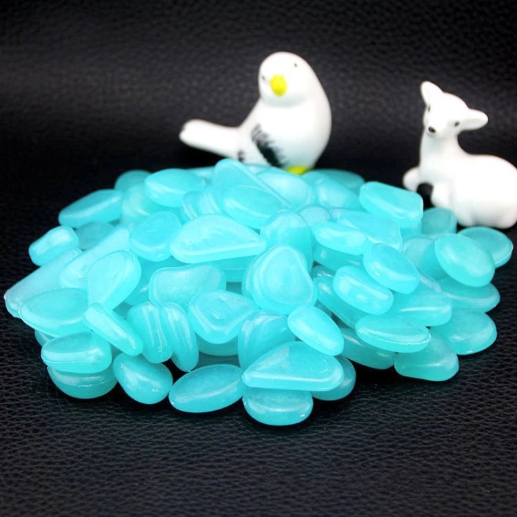 100 PCS Glow in The Dark Garden Pebbles for Walkways & Decoration and Plants Luminous Stones(Baby Blue) - Home & Garden by buy2fix | Online Shopping UK | buy2fix