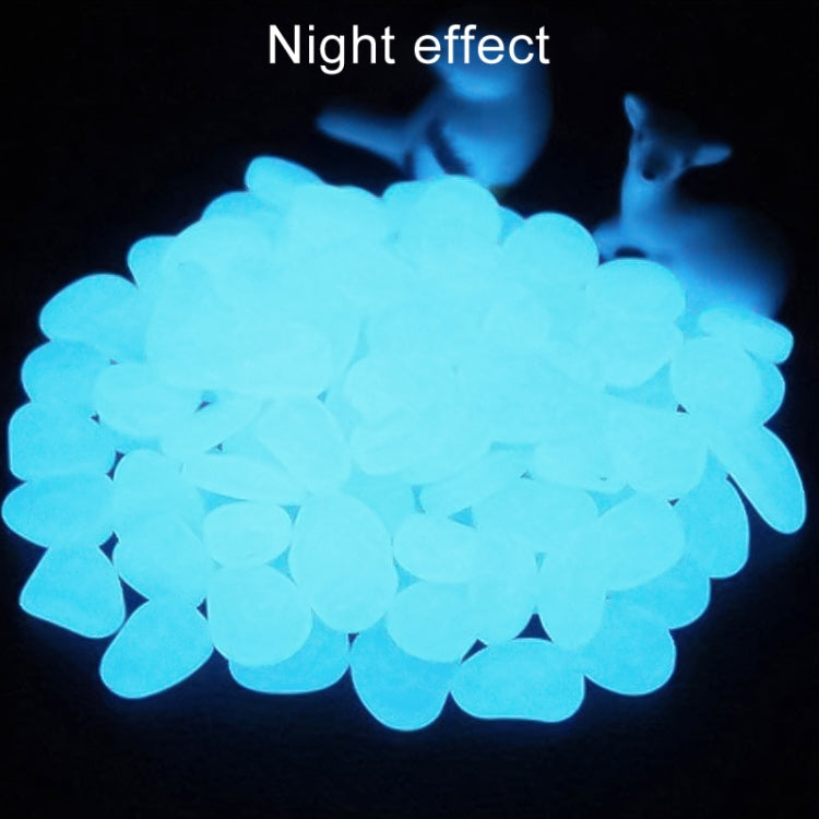 100 PCS Glow in The Dark Garden Pebbles for Walkways & Decoration and Plants Luminous Stones(Baby Blue) - Home & Garden by buy2fix | Online Shopping UK | buy2fix