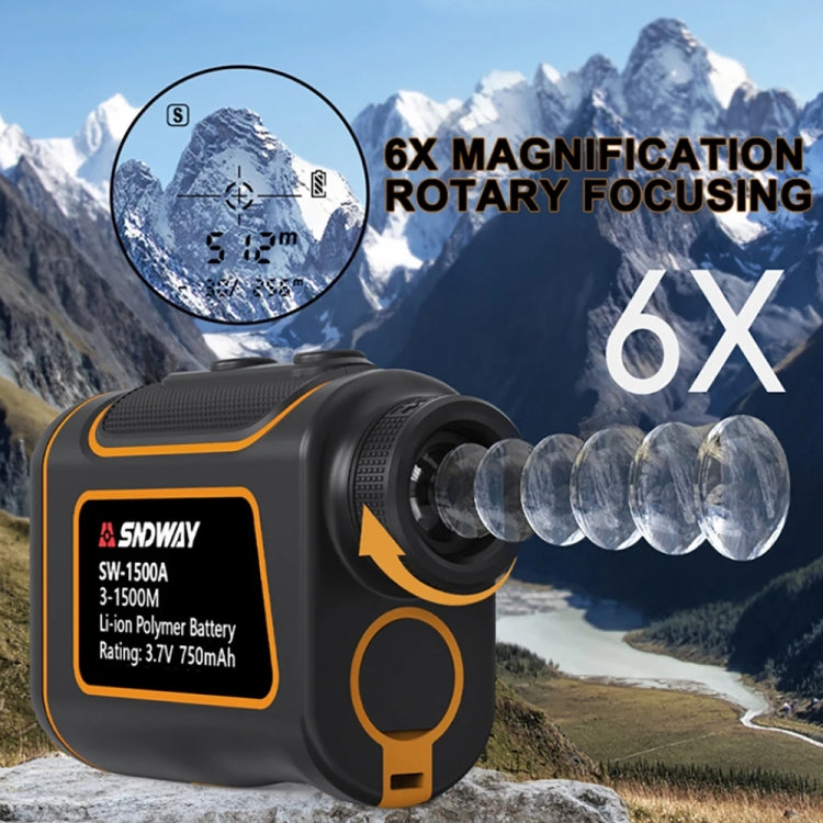 SNDWAY SW600A Handheld Outdoor Waterproof Telescope Range Finder Distance Measurer, 600m - Laser Rangefinder by SNDWAY | Online Shopping UK | buy2fix