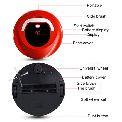 FD-RSW(C) Smart Household Sweeping Machine Cleaner Robot(Red) - Consumer Electronics by buy2fix | Online Shopping UK | buy2fix