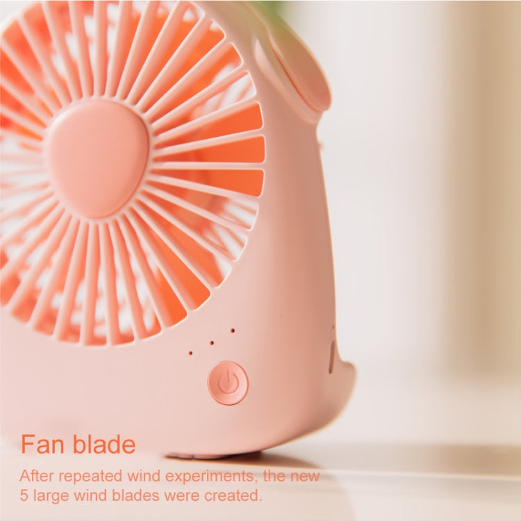 WT-F14 1200 mAh Rabbit Shape Mini Portable Fan with 3 Speed Control(Pink) - Consumer Electronics by buy2fix | Online Shopping UK | buy2fix