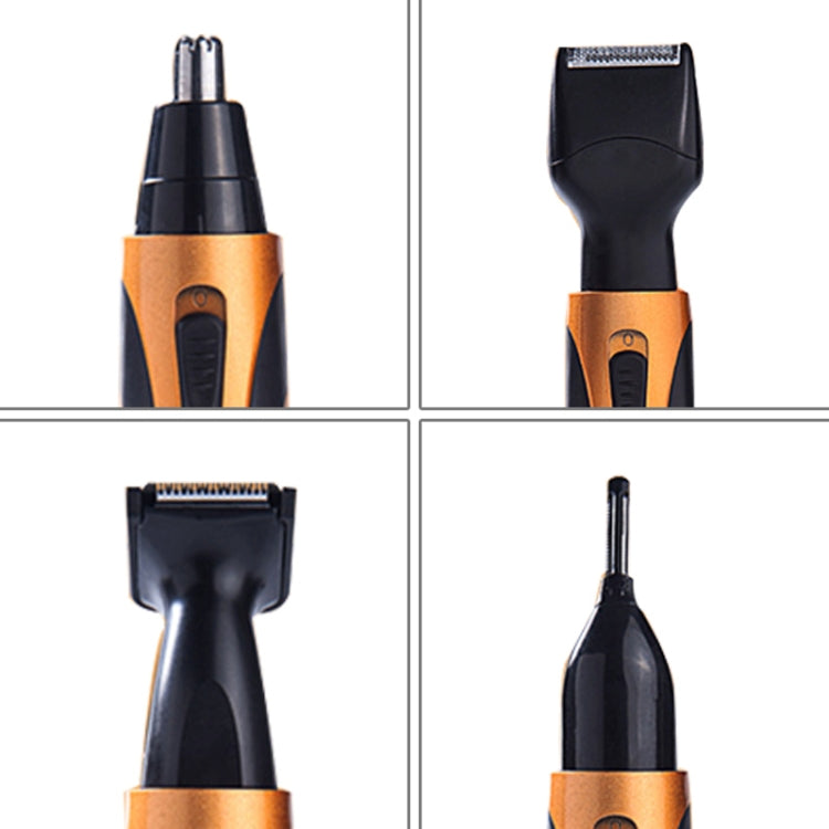 SPORTSMAN Four-in-one Electric Rechargeable Ear Nose Trimmer Beard Face Shaver Eyebrows Hair Trimmer For Men, US Plug(gold 110v) - Electric Shavers by SPORTSMAN | Online Shopping UK | buy2fix