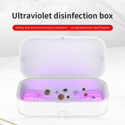 RQW-168 10W Wireless Charging Sterilization Box Smartphone Sterilizer UV Light Disinfection Cleaning Box(White) - Sterilizers by buy2fix | Online Shopping UK | buy2fix