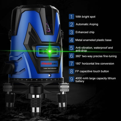 MBOOS Green Light 2 Line Outdoor Laser Level Instrument with Anti-drop Plastic Box & 1m Tripod - Consumer Electronics by buy2fix | Online Shopping UK | buy2fix