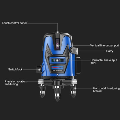 MBOOS Green Light 3 Line Outdoor Laser Level Instrument with Anti-drop Plastic Box & 1m Tripod - Consumer Electronics by buy2fix | Online Shopping UK | buy2fix