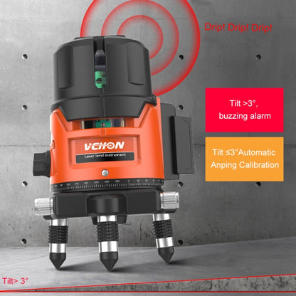 VCHON  30 Times Enhanced Green Light 3 Line High-precision Outdoor Laser Level Instrument with Anti-drop Plastic Box & 1m Tripod - Consumer Electronics by buy2fix | Online Shopping UK | buy2fix