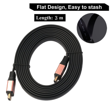 3m HDMI 2.0 (4K)  30AWG High Speed 18Gbps Gold Plated Connectors HDMI Male to HDMI Male Flat Cable(Rose Gold) -  by buy2fix | Online Shopping UK | buy2fix