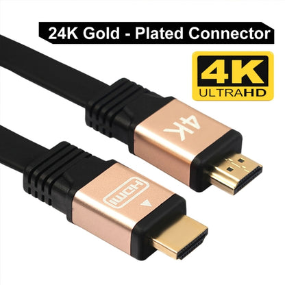 1m HDMI 2.0 (4K)  30AWG High Speed 18Gbps Gold Plated Connectors HDMI Male to HDMI Male Flat Cable(Gold) -  by buy2fix | Online Shopping UK | buy2fix