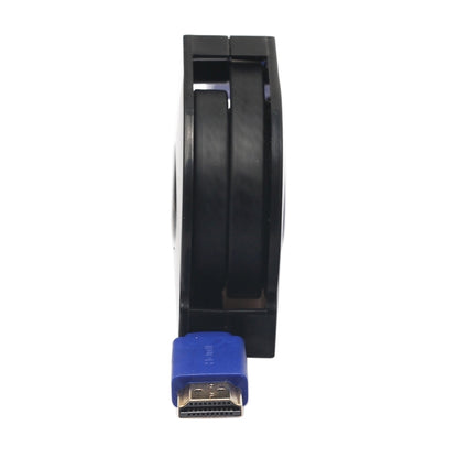 1.8m HDMI 1.4 (1080P) Gold Plated Connectors HDMI Male to HDMI Male Retractable Flat Cable (Black) - Computer & Networking by buy2fix | Online Shopping UK | buy2fix